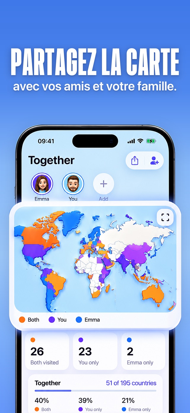 Together : une carte de voyage commune avec Emma